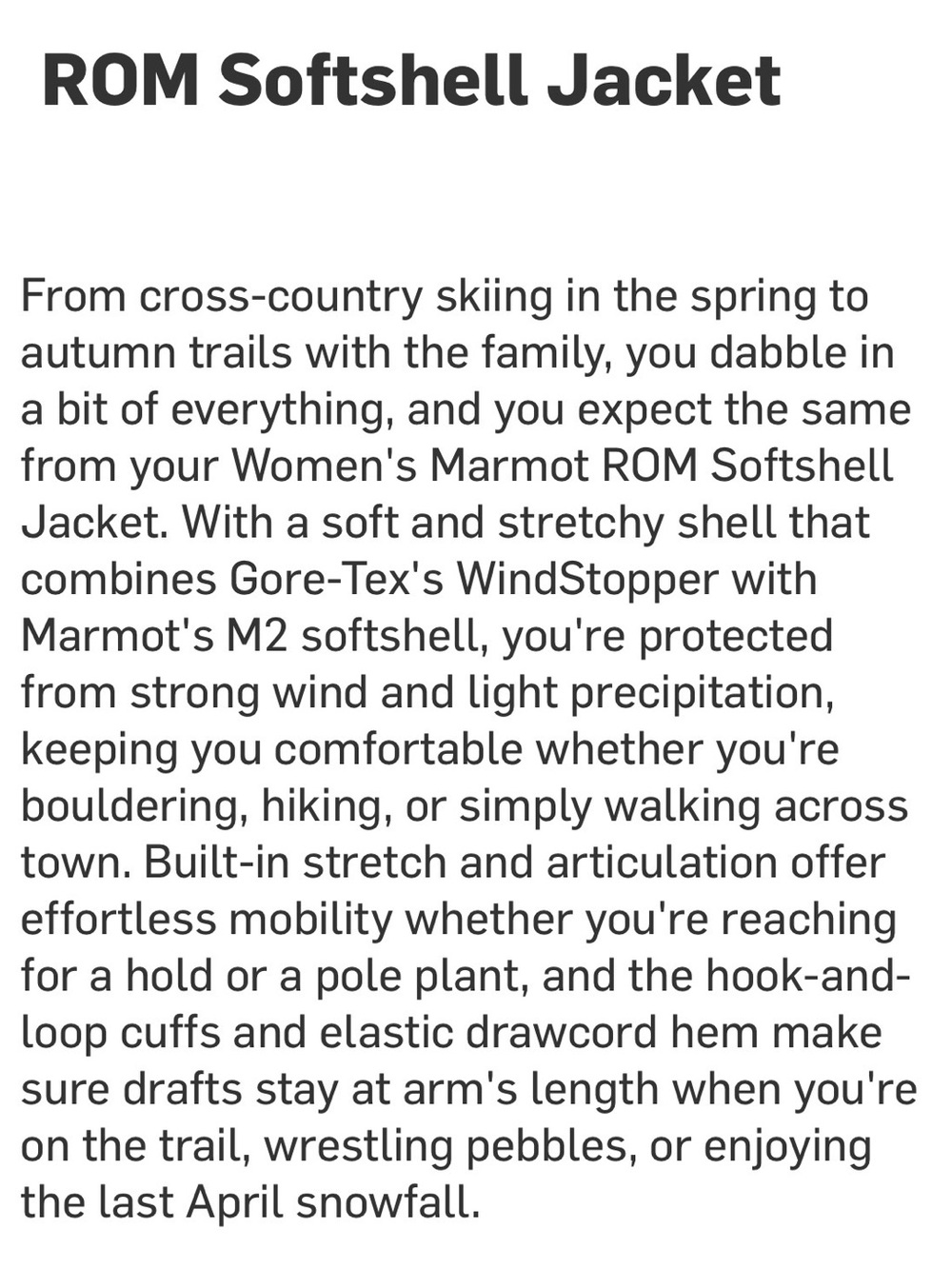 Marmot ROM soft shell jacket - Picture 13 of 13